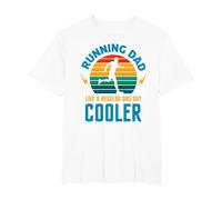Running Dad Like A Regular Dad But Cooler - Marathon Runner T-Shirt, Men's Big and Tall, White, 6X Tall