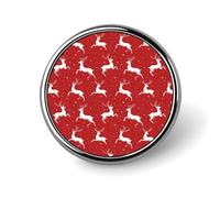 Running Deer Red Print Enamel Pins for Backpack - Cute Jacket Coat Hat Bags Badge Pins, Funny Unique Novelty Button Pin Women Men Fashion Jewelry Accessories