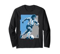 Running Diego Maradona 90's Vibe Retro Soccer Long Sleeve T-Shirt