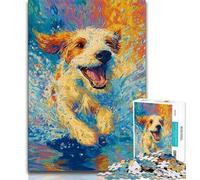 Running Dog 1000 Piece Jigsaw Puzzles for Teenagers,Challenging Game Gifts for Is Ideal As A Gift for The Whole Family (38x26cm)