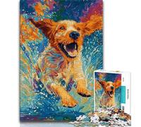 Running Dog 1000 Pieces Jigsaw Puzzles For Teens And Adults,for Educational Game Challenge Toy Unique Home Decor And Gifts (50x75cm)