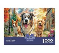 Running Dog 1000Pc Puzzle for Adults & Kids: Two Dogs One Smiling Fun Present & Activity for Home Age 12 Years Up 70x50cm/1000pcs