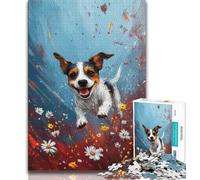 Running Dog Jigsaw Puzzles for Adults 1000 Piece Puzzle,Challenging Game And Family Play Wall Decoration Unique Birthday And Xmas Gifts (50x75cm)