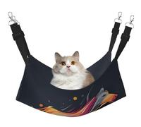 Running Dog With Orange Printed Pet Hammock - Sleeping Hammock For Cats, Rabbits, Ferrets, Puppies, Small Animals