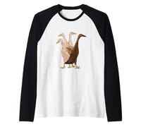 Running Duck Indian Runner duck Raglan Baseball Tee