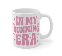 Running Era Mug, in My Era Coffee Cup, Marathon Parkrun Drinkware, Pink Gift for Her, Runner Present, Girlfriend Birthday Idea (White 11oz, Mug)