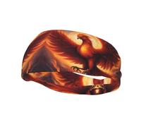 Running Exercise Headband, Yoga Men and Women Running Basketball Fitness Elastic Headband, A Lovely Phoenix Sports Sweat-Absorbing Band,