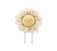 Running Foil Balloon Flower - Light Beige - 80 × 80 cm - With Legs & Straw - Helium Balloon for Children's Party