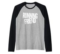 Running Friend Exercise Partner Cardio Workout Runner Buddy Raglan Baseball Tee