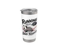 Running from My Dark Thoughts Opossum Runner Athlete Humor Stainless Steel Insulated Tumbler