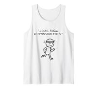 Running from Responsibilities Funny Procrastination Tank Top