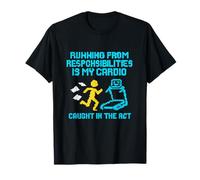 Running from Responsibilities is My Cardio Retro Pixel Art T-Shirt