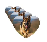 Running german shepherd dog Car Air Fresheners Cards 4 Pcs Hanging Fragrance Scented Cards Long-Lasting Car Aromatherapy Tablets for Wardrobe Bathroom Car Interior Mirror Pendant Gifts