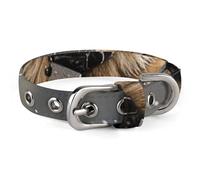 Running German Shepherd Dog Dog Collar Adjustable Soft and Comfortable Puppy Collars with Metal Buckle Pet Collar for Small Medium Pet
