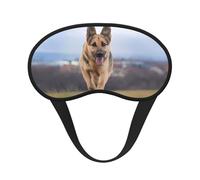 Running German Shepherd Dog Print Blackout Sleep Mask - Contoured Cup Eye Cover, Perfect for Travel, Meditation, and Nighttime Use