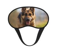 Running German Shepherd Dog Sleep Mask for Side Sleeper, Blackout Eye Mask for Women Men, Zero Pressure Sleeping Masks Soft Breathable Eye Cover Comfortable Blindfold Eyeshade for Night Sleep