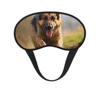 Running German Shepherd Dog Sleep Mask for Side Sleeper, Blackout Sleep Eye Mask Comfortable Blindfold Eyeshade Soft Breathable Sleeping Mask with Elastic Strap Silk Eye Covers for Travel