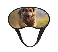 Running German Shepherd Dog Sleep Mask for Women Girls Men Soft Comfortable Eye Mask with Adjustable Strap Blackout Eye Sleep Shade Cover for Travel Yoga Nap Shift Work