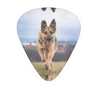 Running German Shepherd Dog Unique Guitar Picks With Clear Prints And Multiple Thicknesses