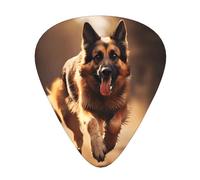 Running German Shepherd Dog Wzywhj Prints Abs Guitar Picks 12 Piece, Easy Grip Uke Picks For Your Bass, Ukulele, Acoustic Or Electric Guitar