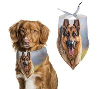 Running German Shepherd DogPet Scarf Dog Bandana for Small Medium Large Exquisite Unique Cat Dogs Kerchief Premium Fabric Cute Triangle Cat Dogs Bibs Scarf