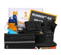 Running Gift Box - 13 Runner Essentials Kit with Running Belt Headlamp Kinesiology Tape Folding Water Cup & More, Marathon Training Night Running Outdoor, Fitness & Trail Running Gift for Men Women