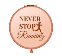Running Gifts for Women Girls Compact Makeup Mirror Running Lovers Gifts for Her Travel Makeup Mirror for Runner Friendship Gifts for Teen Girls Inspirational Gifts Runner Gifts for Friends