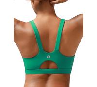 RUNNING GIRL Sports Bra for Women High Support, Molded Cup High Impact Sports Bras for Women Workout Yoga Bra, Bright Green, L