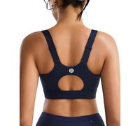 RUNNING GIRL Sports Bras for Women High Support, Adjustable Straps High Impact Molded Cup Sports Bra with Sewn in Pads(WX3115Navy Blue,XL)