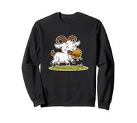 Running Goat Burger Cartoon Sweatshirt