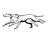 'Running Greyhounds' Rubber Stamp - Unmounted Design for Crafting & Scrapbooking, A8 (RS00039547)