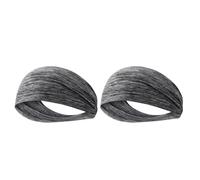 Running Headband Elastic Sports Headbands Sweat Absorption Headdress Quick Dry Workout Headband Anti-slip Breathable Sweatbands For Yoga Running(Grey 2PCS)