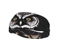 Running Headbands for Men Women Late Night Owl Sweatbands Moisture Wicking Sports Sweat Bands Fashion Athletic Head Scarf Stretchy Hairband for Tennis, Basketball, Running