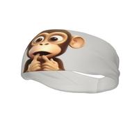 Running Headbands for Men Women The Silent Monkey Sweatbands Moisture Wicking Sports Sweat Bands Fashion Athletic Head Scarf Stretchy Hairband for Tennis, Basketball, Running
