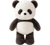 Running Highland Cow Plush Toy, Shaking Interactive Moving Legs Desktop Fidget Sensory Toy, Stress Relief Little Cow Stuffed Animal for Autisms Kids Adults Office Bedroom Home Black Panda