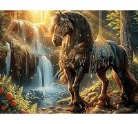 Running Horse 1000 PCS/75x50cm Jigsaw Puzzle Bundle Magical Cosmic Creatures Family Puzzle Lovers Fun Family Game Mindful Activity Spring Gift Precision Cut Cardboard 1000 PCS/75x50cm