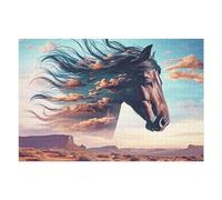 Running Horse 1000 Piece Jigsaw Puzzle for All Ages Wildlife Jigsaw Evening Wind Down Activity Challenging Fun Home Decor Stress Relief 1000 PCS
