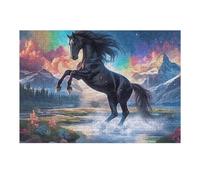 Running Horse 300 Piece Count Premium Jigsaw Puzzle Wildlife For Adults Teens 14+ Concentration Training Indoor Game Family Game Night Creativity Gift Giving 300 PCS