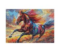 Running Horse 300 Piece Jigsaw Puzzle for Adults Splendid Celestial Critters Jigsaw Post Work Relaxation Tool Challenging Fun for Friends Family Home Decor 300 PCS
