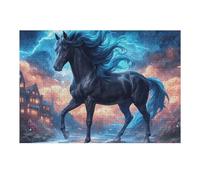Running Horse 300 Piece Jigsaw Puzzle for All Ages Fantastic Beasts Jigsaw Evening Wind Down Activity Challenging Fun Home Decor Stress Relief 300 PCS