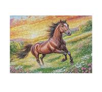 Running Horse 300 Piece Jigsaw Puzzle for All Ages Jigsaw Evening Wind Down Activity Challenging Fun Home Decor Stress Relief 300 PCS