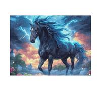 Running Horse 500 Pcs Jigsaw Puzzle Bundle Fantastic Beasts Family Puzzle Lovers Fun Family Game Mindful Activity Spring Gift Precision Cut Cardboard 500 PCS