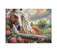 Running Horse 500 Piece Jigsaw Puzzle for All Ages Animal Pet Jigsaw Evening Wind Down Activity Challenging Fun Home Decor Stress Relief 500 PCS