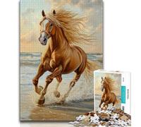 Running Horse Adult Jigsaw Puzzles 1000 Pieces,Family Game Stress Reliever Difficult Challenge Artists Collection,Fine Art (50x75cm)