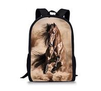 Running Horse Backpack Kids Boys Girls School Book Bags Durable 17.3 Inch Casual Travel Daypack