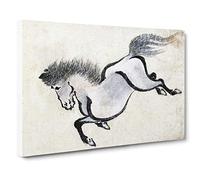 Running Horse by Katsushika Hokusai Painting Canvas Print | Gallery Wrapped 30mm Frame Wall Art | 30x20 inches | Ready to Hang | Asian Animals Picture | Living Room Bedroom Lounge Office