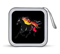 Running Horse CD Case Holder Portable 40 Capacity DVD Wallet Storage Organizer for Car Travel