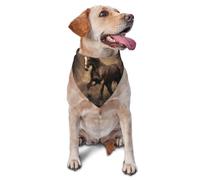 Running Horse CoffeeDog Bandanas Cat Puppy Scarfs Washable Pet Handkerchief