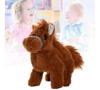 Running Horse for Electronic Mount with Animated Locomotion Wagging Tail Simulated Loud Interactive Companion as a Gift for Toddlers (A, 20 x 10 x 17 cm)