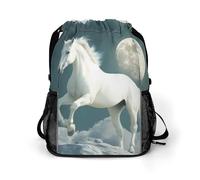 Running Horse in Moon Gym Bag with Shoe Compartment 30L Backpack